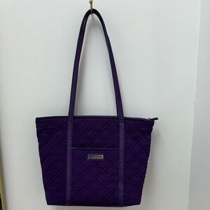 Purple Quilted Tote Bag